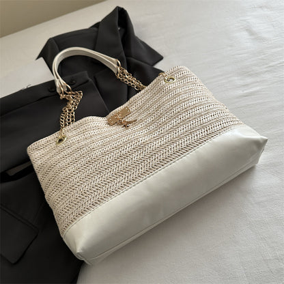Stylische Geflochtene Strandtasche