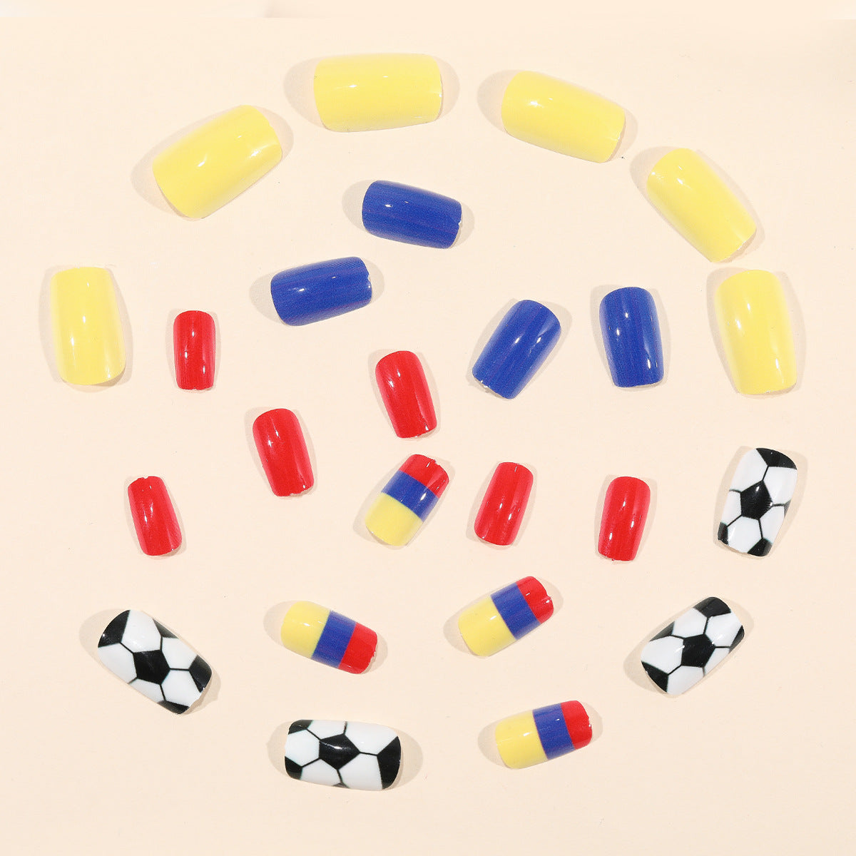 Fußball-Themen Acryl Nagel Kunst Set Brehn