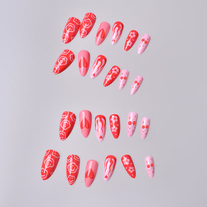 Künstlerisches Press-On Nageldesign-Set Brehn
