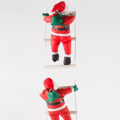 Dekorative Weihnachtsmann Figuren mit Leiter