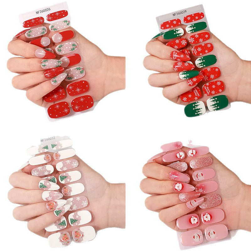 Festliche Weihnachts-Nagelkunst-Wickel