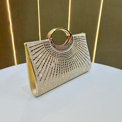 Statement Metallische Abend Clutch