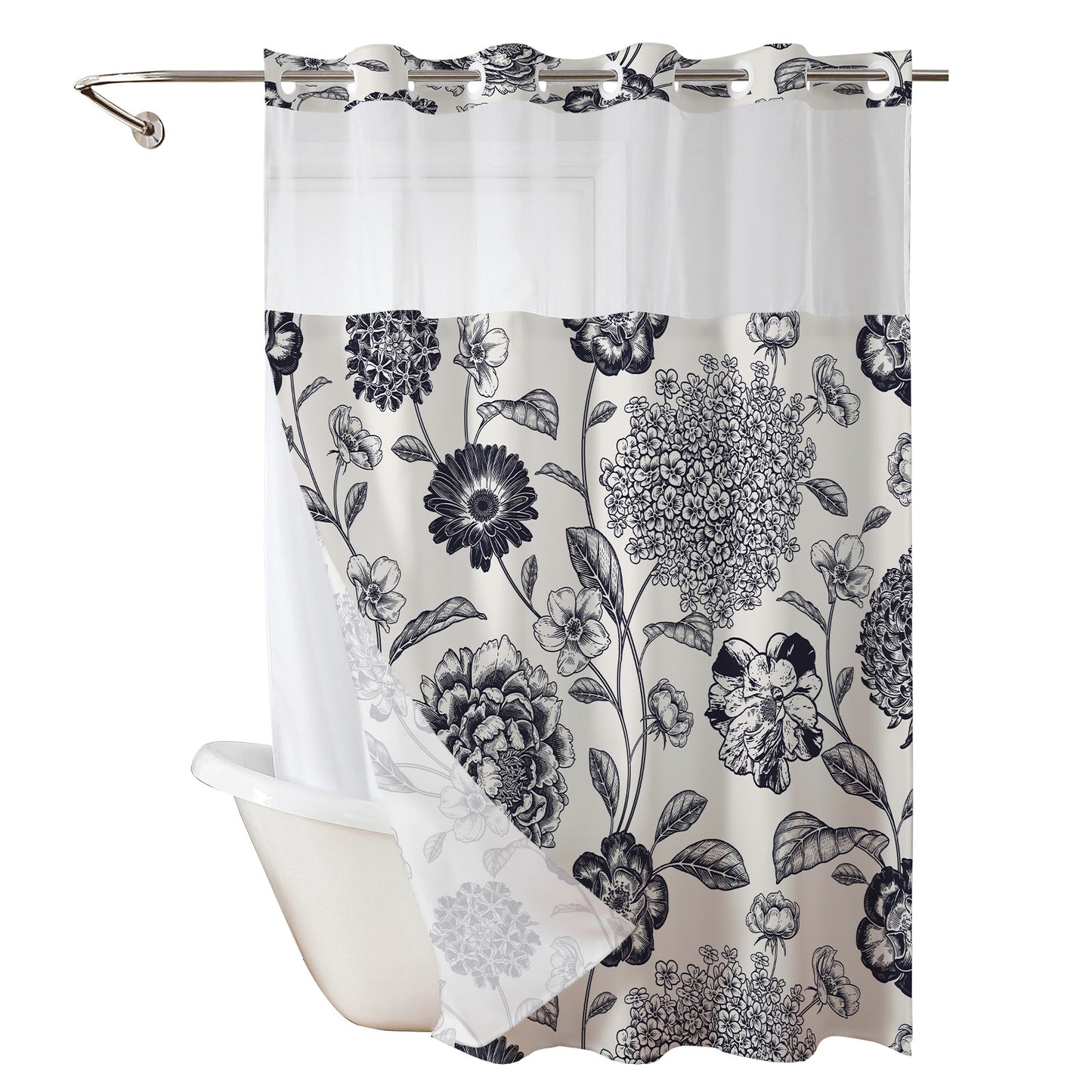 Florales Druck Duschvorhang Brehn