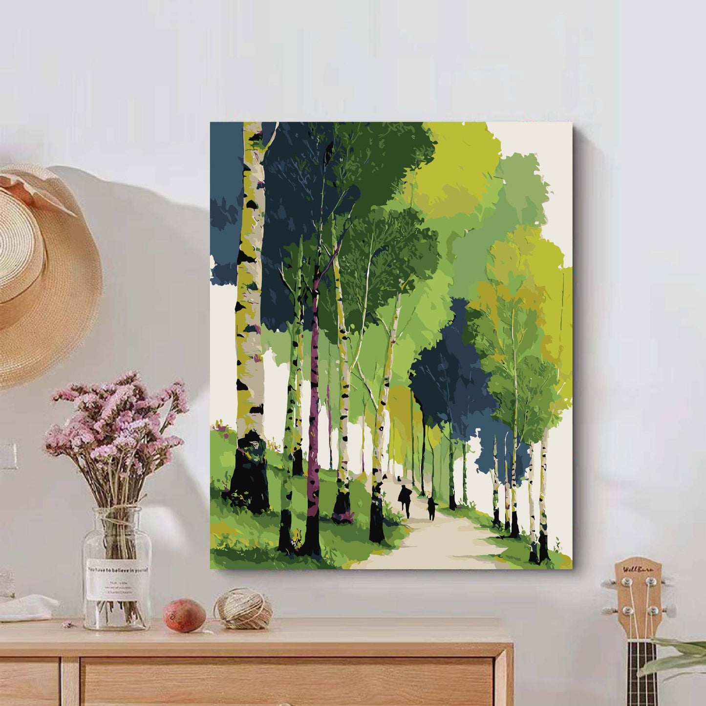 Natur-inspiriertes ruhiges Landschafts-Canvas-Kunstwerk Brehn