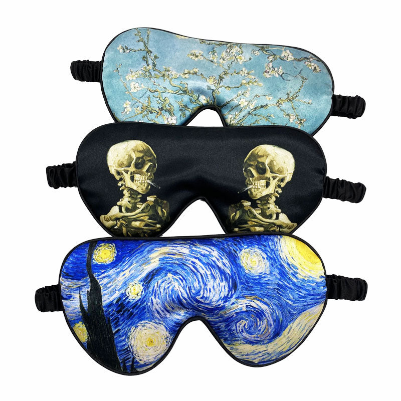 Unisex nan weiche ergonomische Schlafmaske mit konturierter Augenpartie und verstellbarem Elastikband Brehn