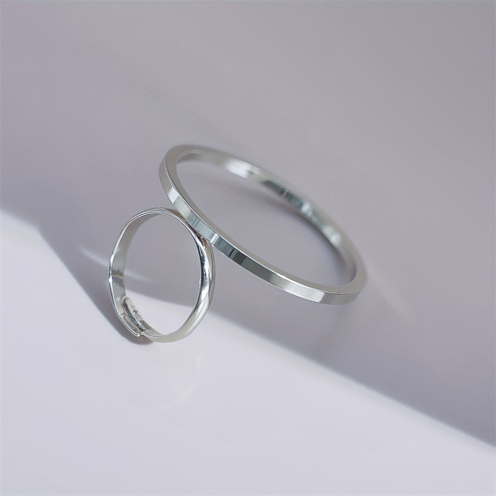 Minimalist Gold-Plated Ring Set Brehn