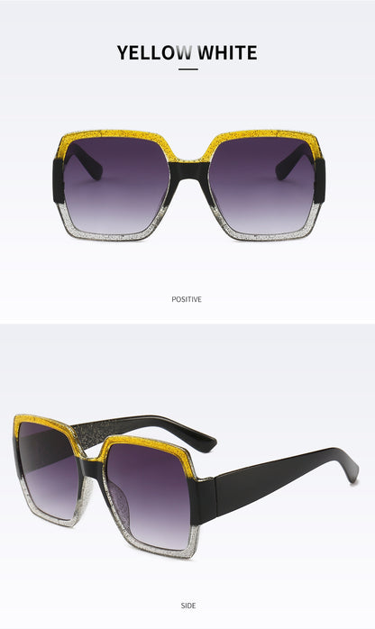 Funkelnde geometrische Rahmen Sonnenbrille Brehn