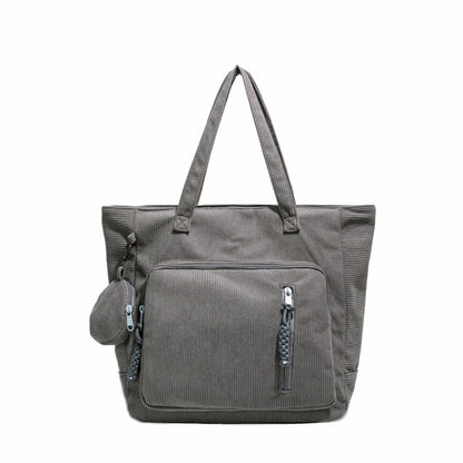 WoSpacious Mehrfach-Taschen Canvas Einkaufstasche Brehn