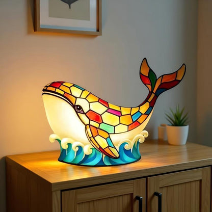 Dekorative Walfisch Tischlampe Brehn