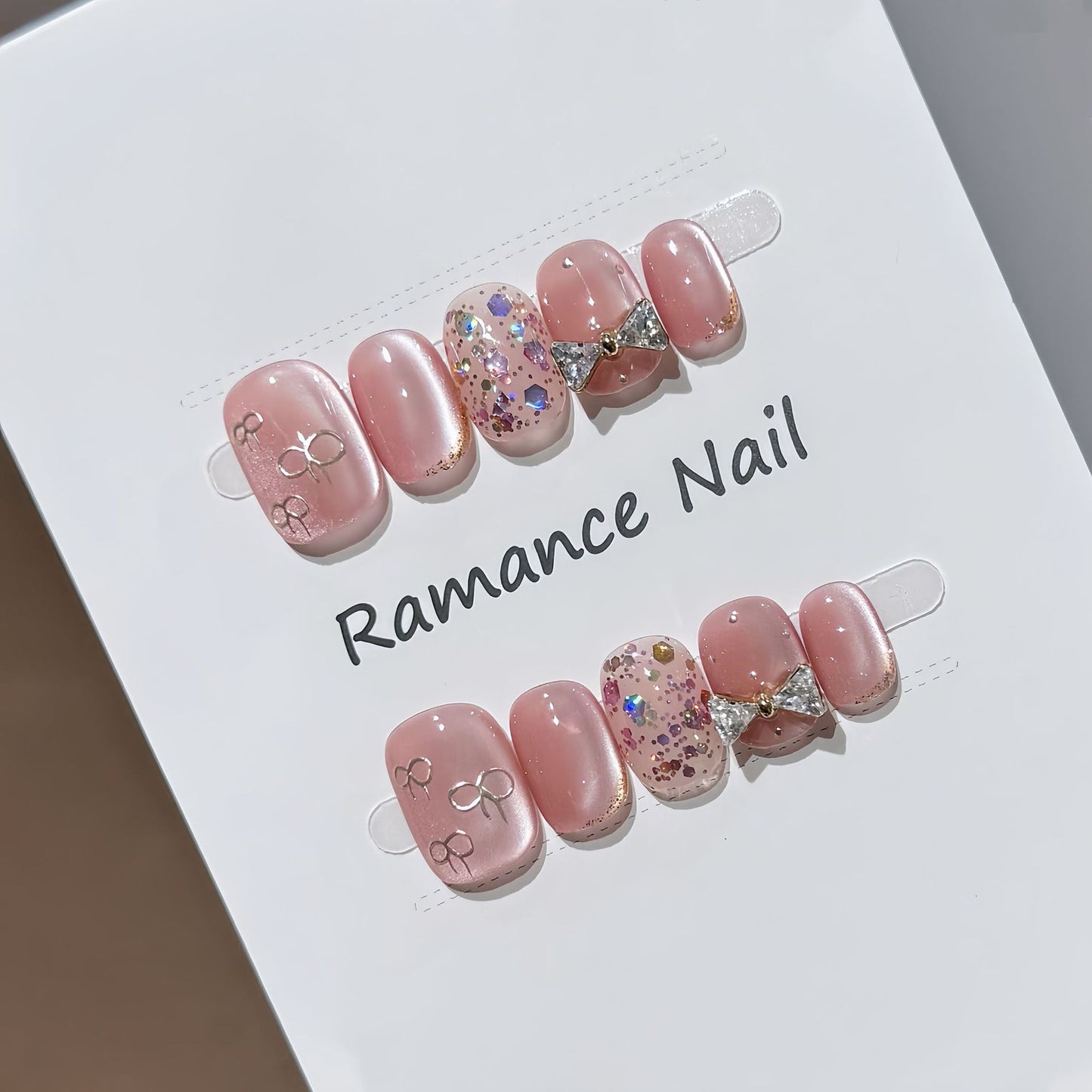 Glamouröse Strass Press-On Nagelset Brehn