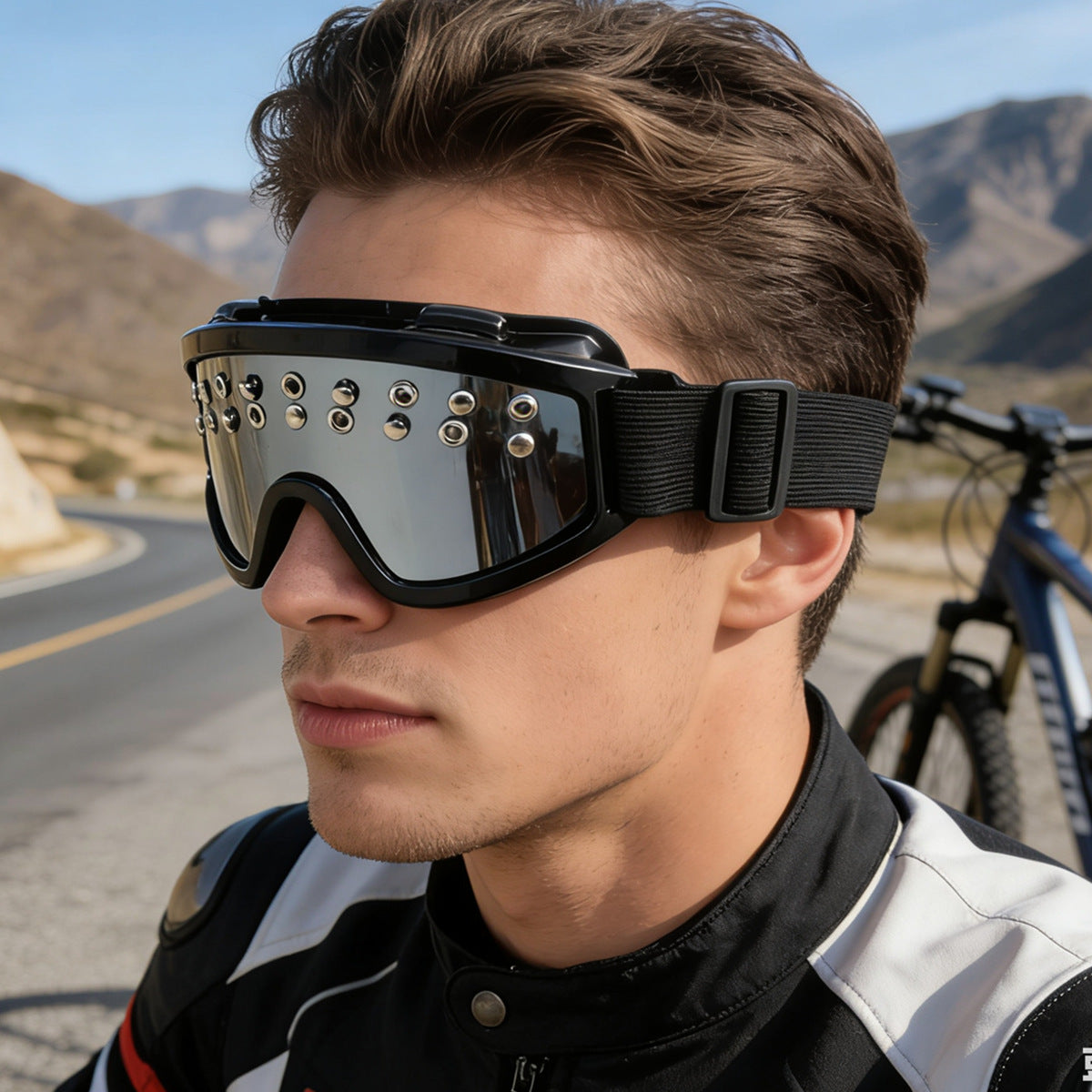 Damen Sportliche Skibrille mit reflektierendem Objektiv Brehn