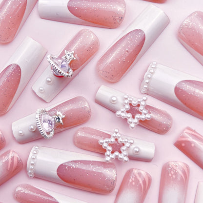 Glamouröse Dekorative Press-On Nagelkunst Brehn