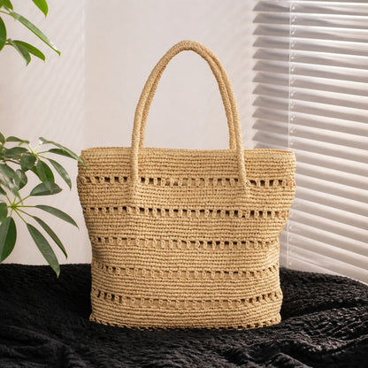 Handgefertigte Strandtasche mit Offenem Gewebemuster Brehn