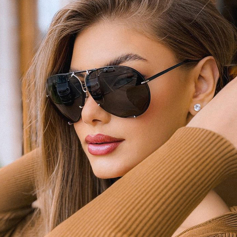 Damen Flug-Sonnenbrille mit stylischem Metallrahmen und UV-Schutz Brehn