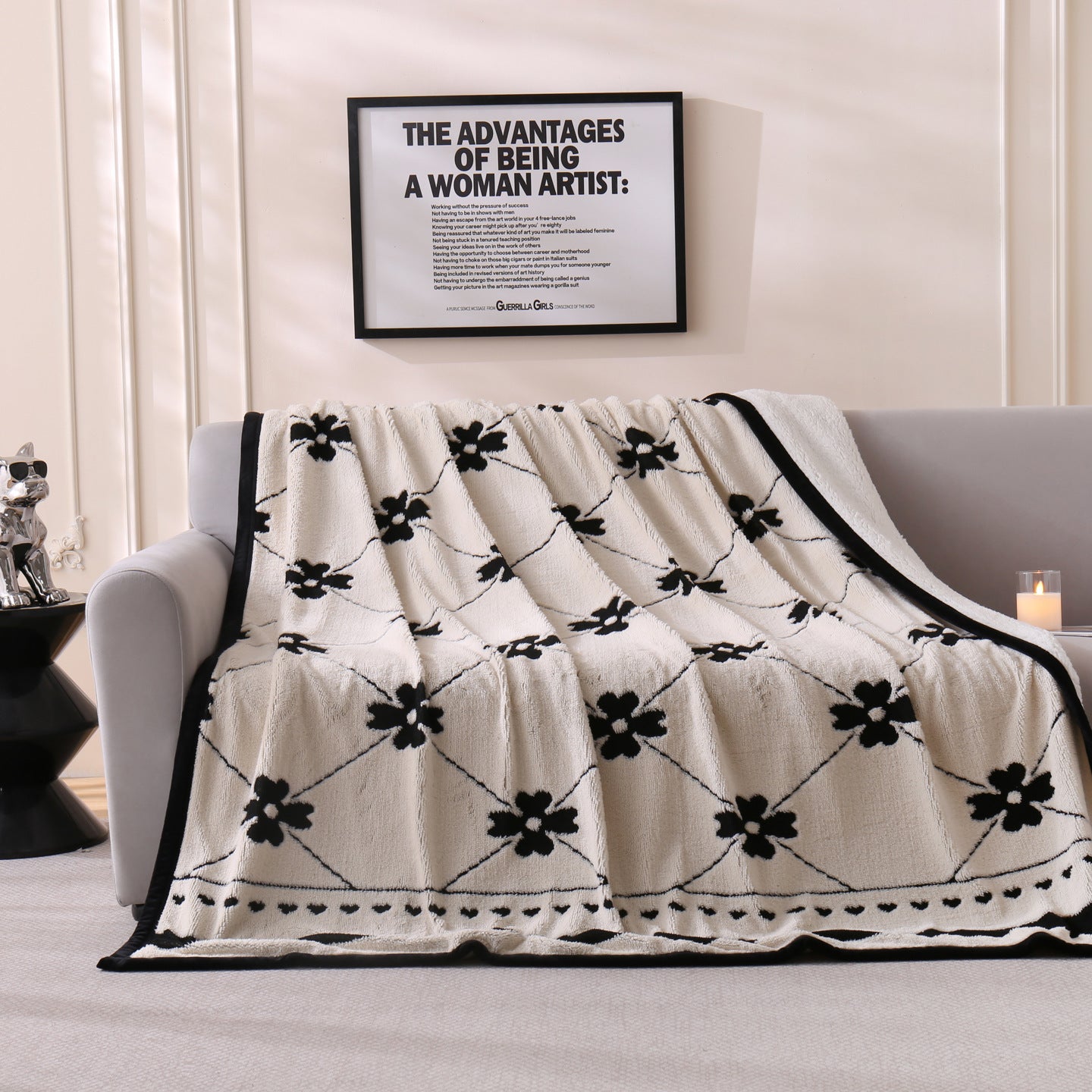 Chic Floral Pattern Wurfdecke Brehn