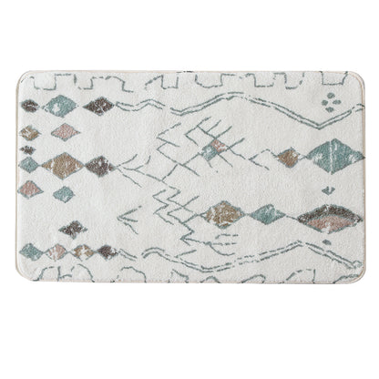 Boho-Baumwoll-Badvorleger mit Fransen und geometrischem Diamantmuster Brehn