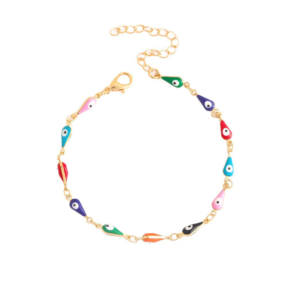 Farbenfrohe böse Augen Charm Fußkette Brehn 1788164324