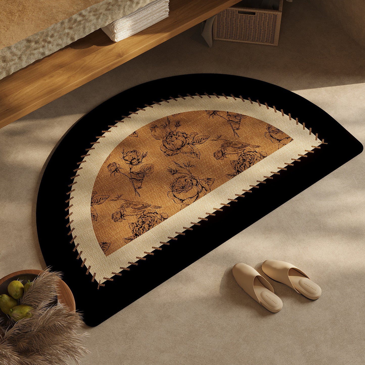 Schick geometrisches Design Badteppich Brehn