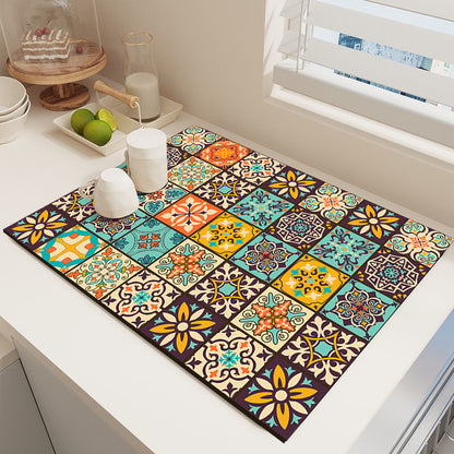 Elegante Mosaikmuster Küchenmatte Brehn