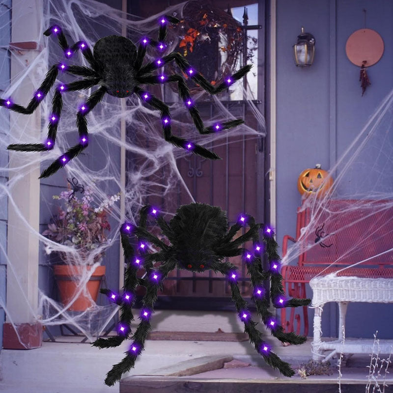Dekorative und leuchtende Halloween-Spinne