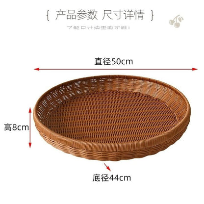 Unisex Runder Rattankorb Brehn