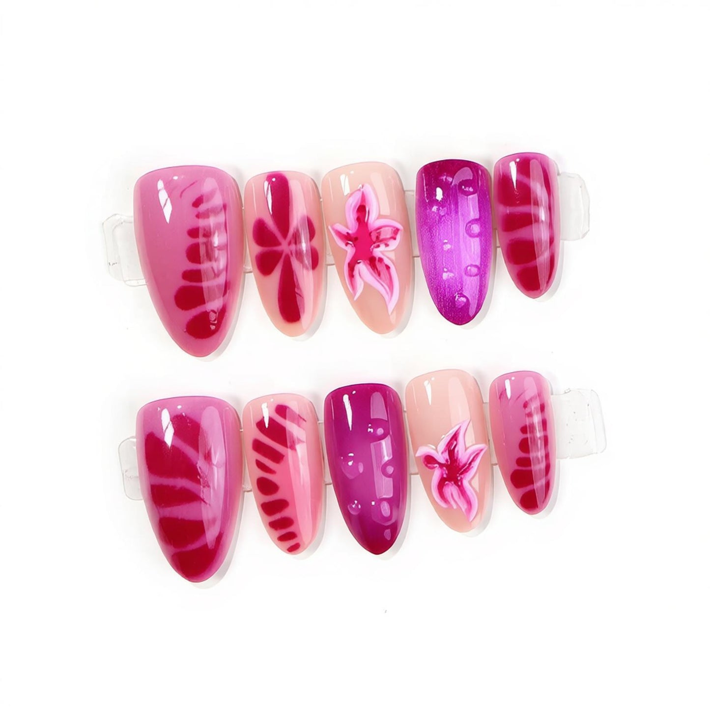 Künstlerisches Press-On Nail Art Set Brehn