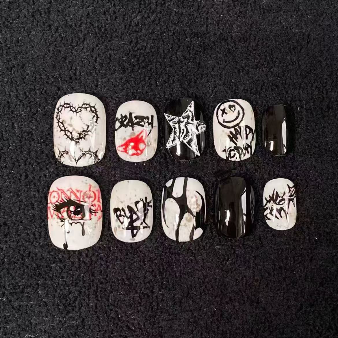 Künstlerisches Abstraktes Fingernagelkunst Set Brehn