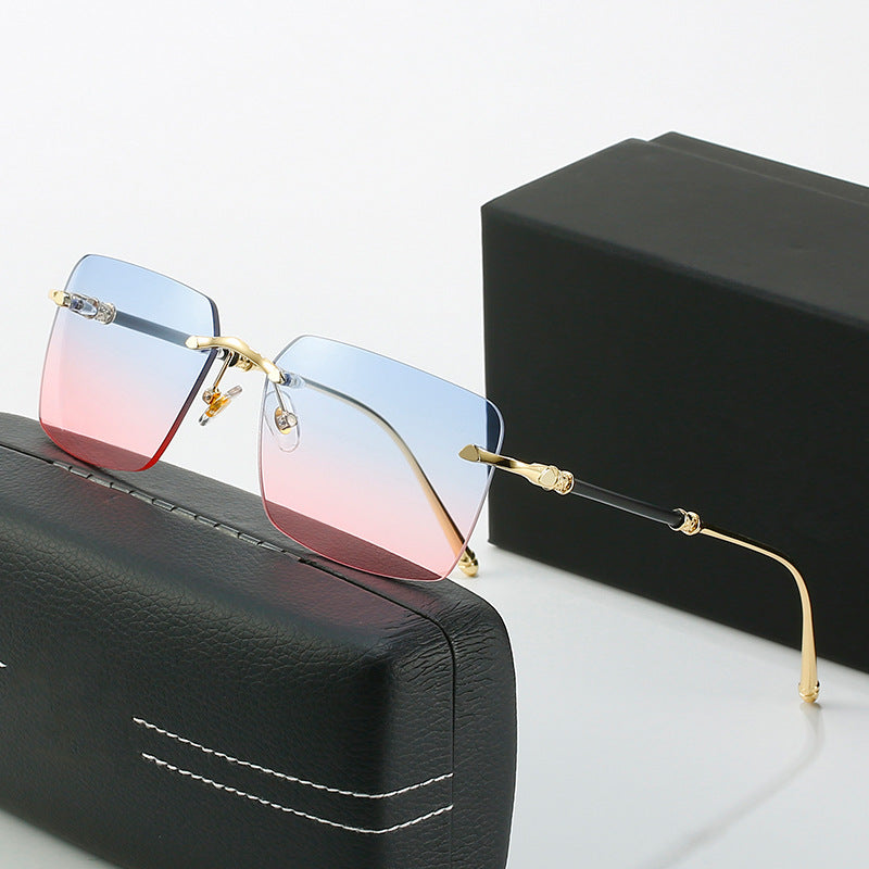 Damen modische Sonnenschutzbrille mit quadratischem Rahmen und luxuriösen Akzenten Brehn