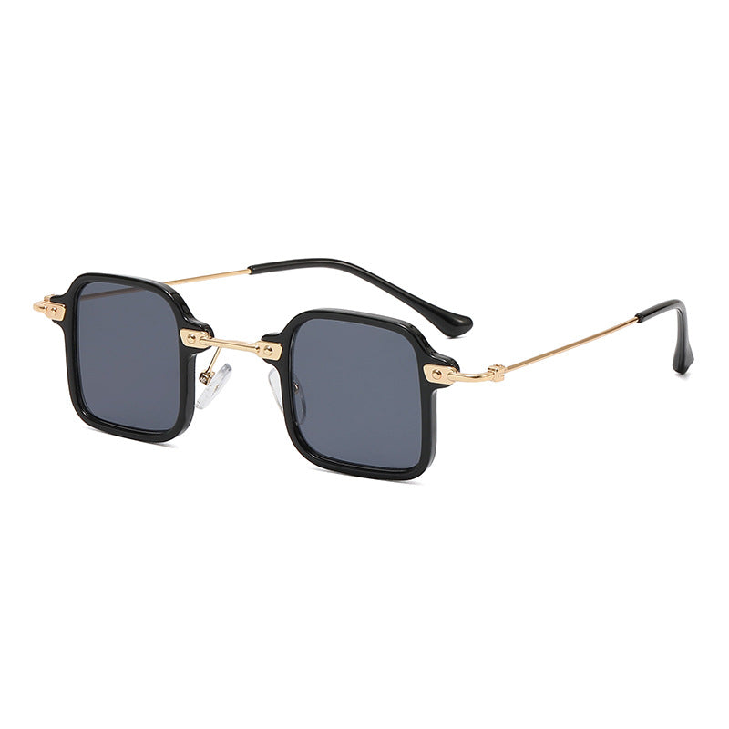 Damen geometrische Sonnenbrille mit stylischem Metallrahmen Brehn