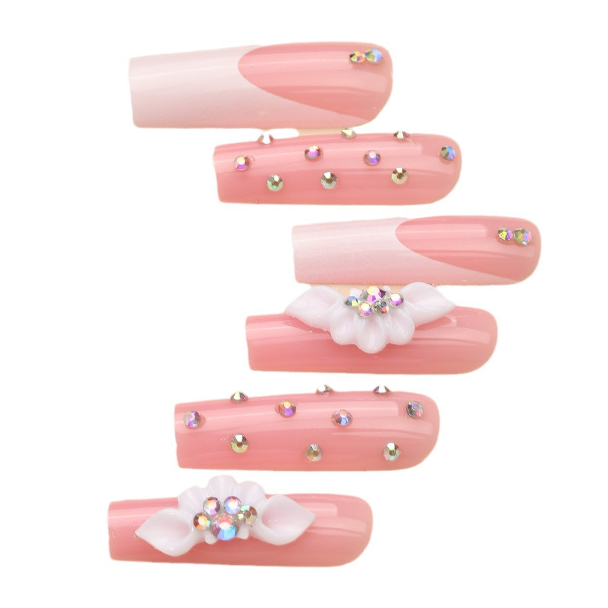 Dekorative florale Press-On-Nagelspitzen-Set Brehn