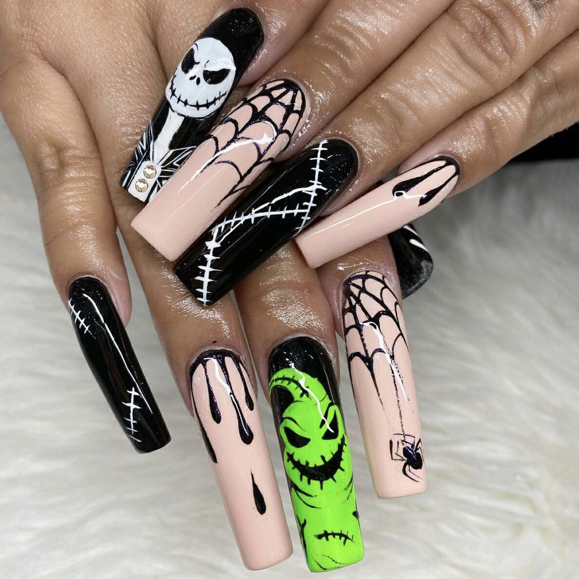Themen-Halloween-Press-On-Nagelkunst-Set Brehn