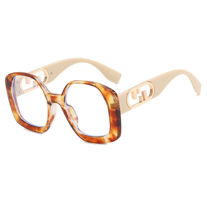Damen oversized Sonnenbrille mit extravagantem geometrischen Rahmen und eleganten Akzenten Brehn
