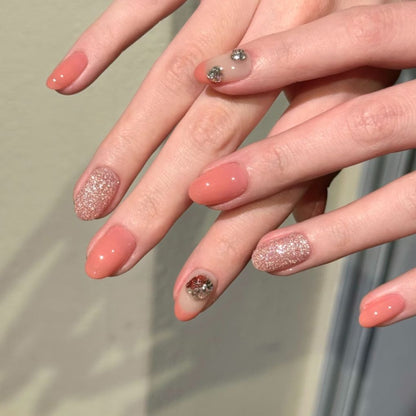 Glitzerndes Press-On Nagelkunstset
