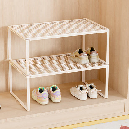 Verstellbarer erweiterbarer Metal Schuhregal-Organizer