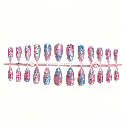 Künstlerische Glitzer-Gradient Druck-Nägel Brehn