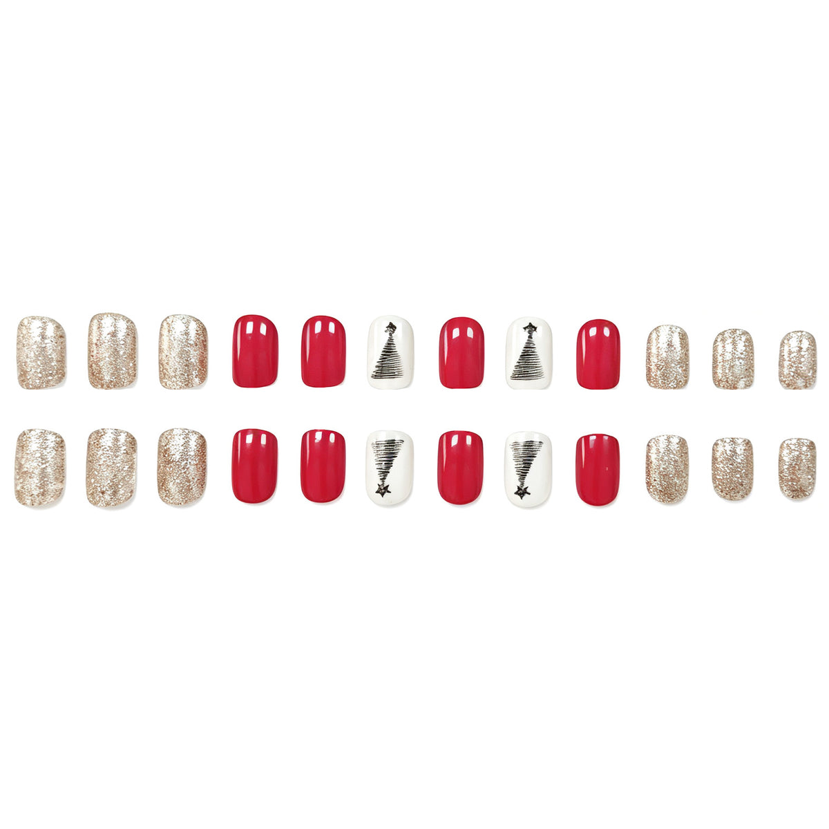 Festliche Baumdesign Nagelkunst Brehn