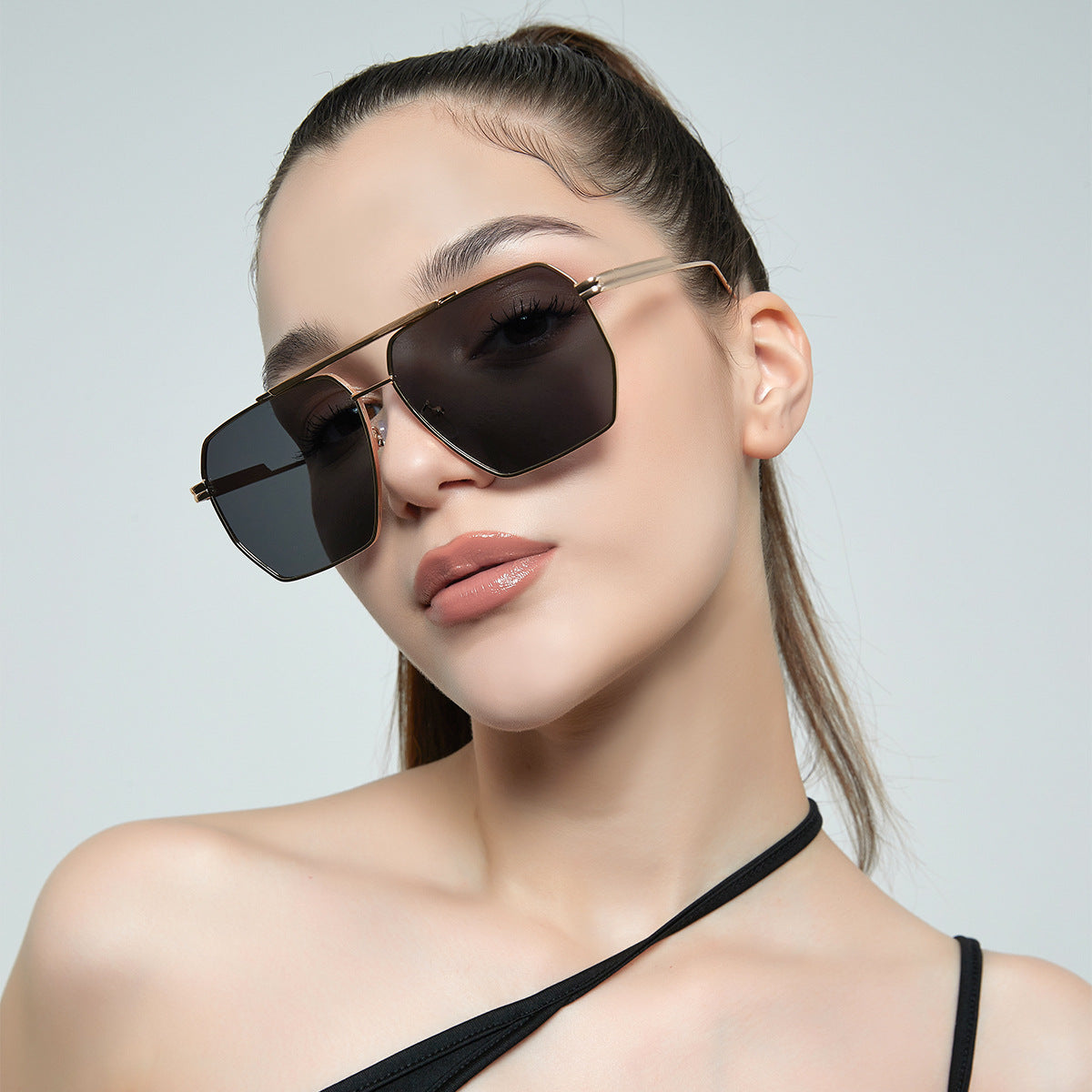 Damen elegante sechseckige Sonnenbrille Brehn
