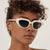 Damen stylische Cat-Eye Sunglasses mit strapazierfähigem Kunststoffrahmen Brehn