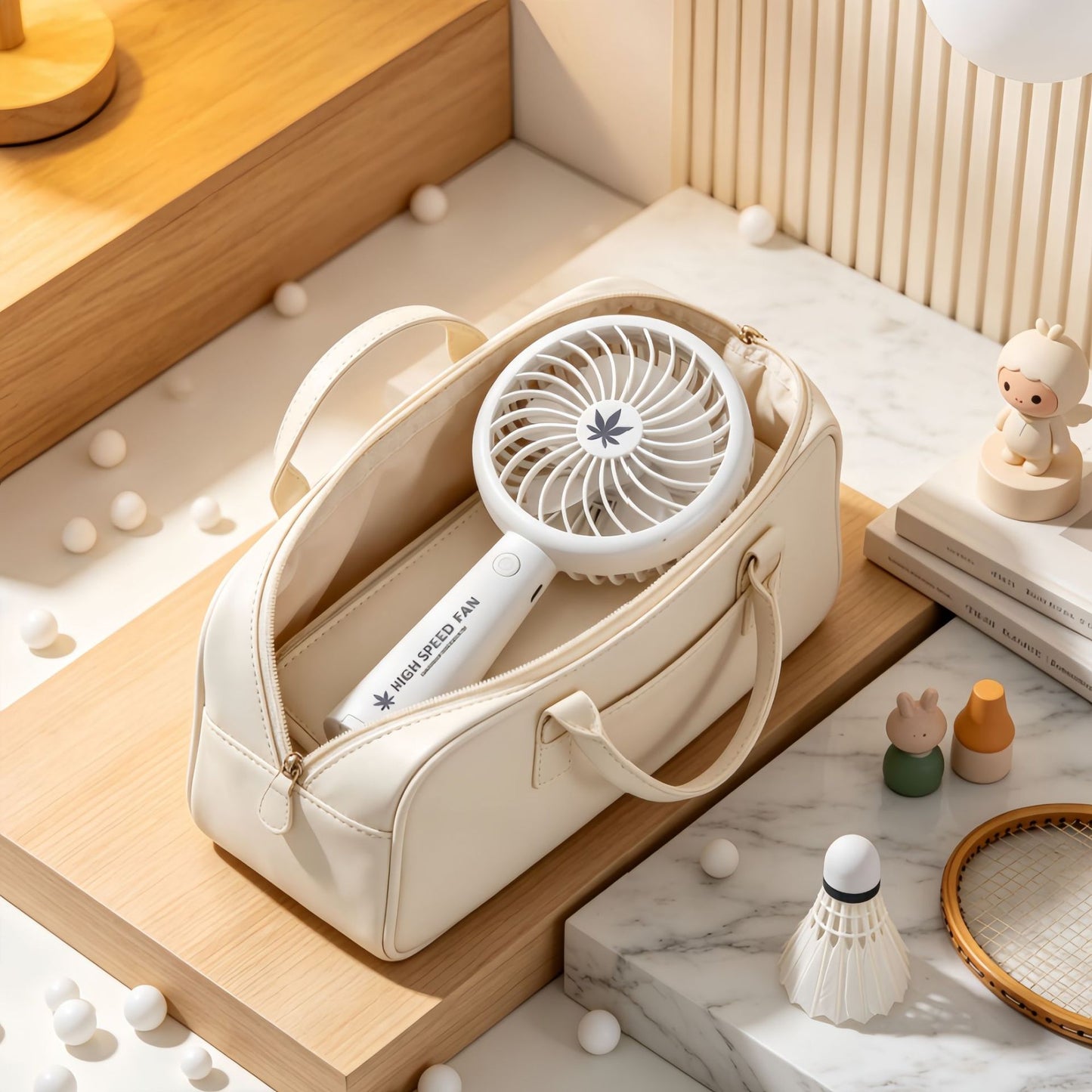 Damen tragbarer Hochgeschwindigkeitsventilator mit smartem Design Brehn