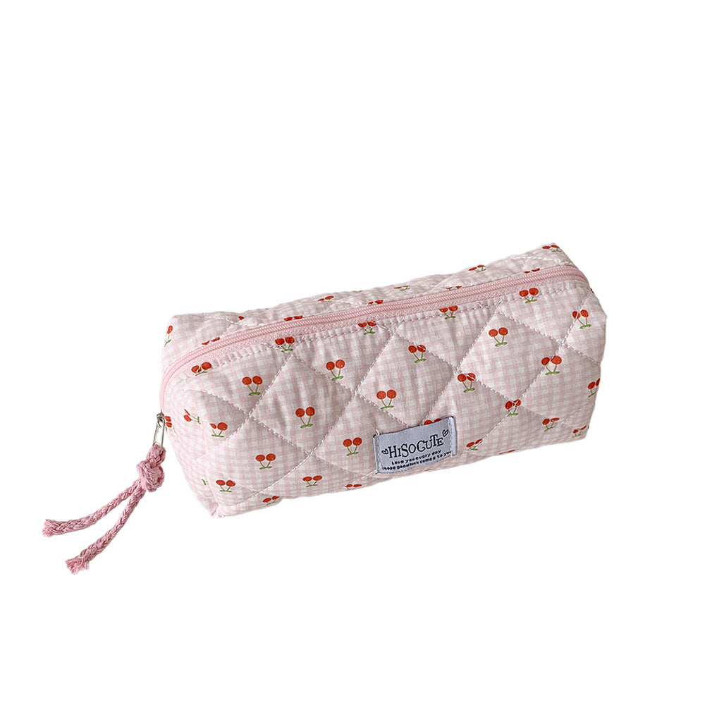 Quilted Cherry Print Stiftetui Brehn