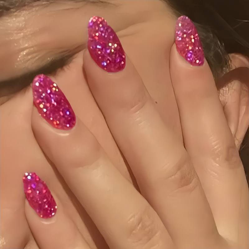 Glitzernde Stiletto Press-On Nagelspitzen Brehn