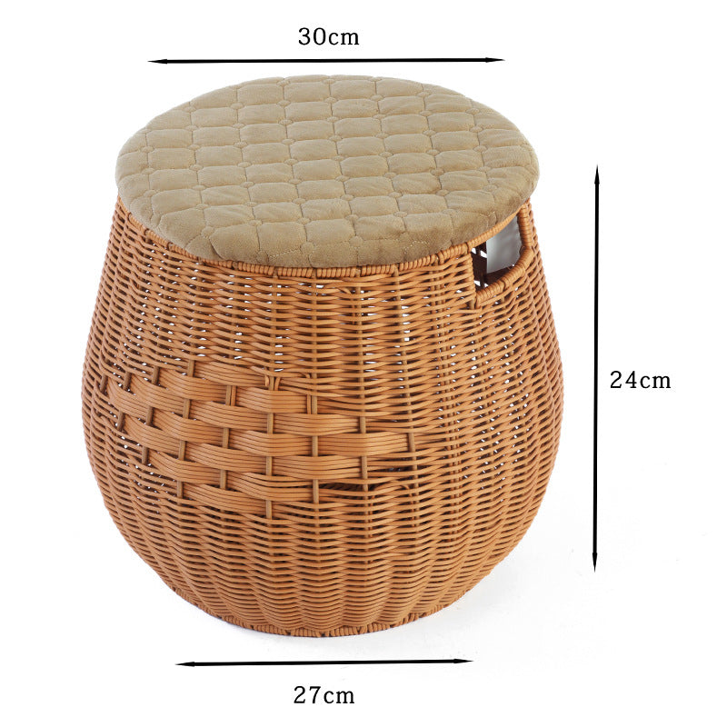 Geflochtener Rattan Lounge-Stuhl Brehn