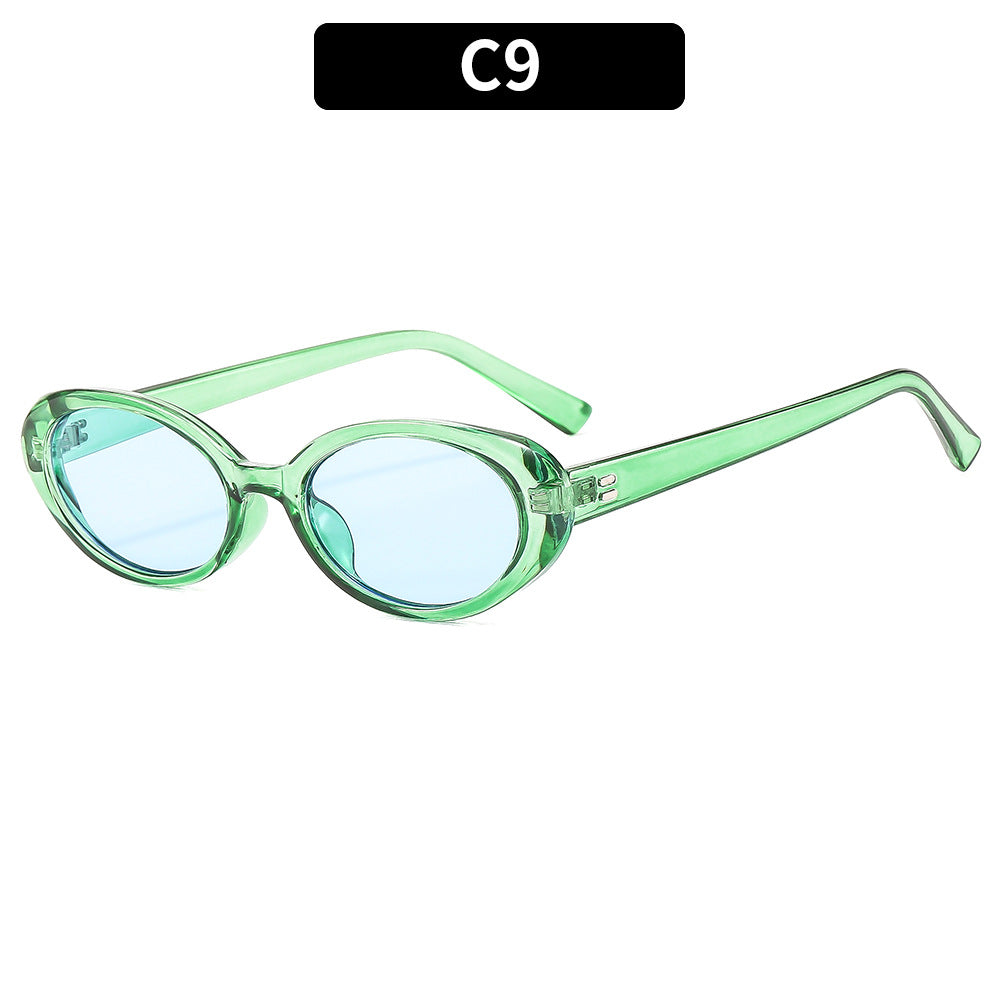 Zeitloser Look Stilvolle Oval Sonnenbrille