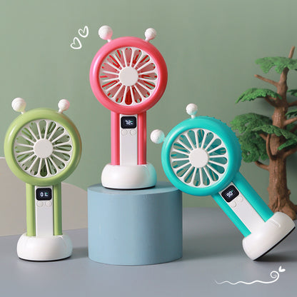 Unisex Tragbarer USB Tischventilator mit digitaler Geschwindigkeitsanzeige Brehn
