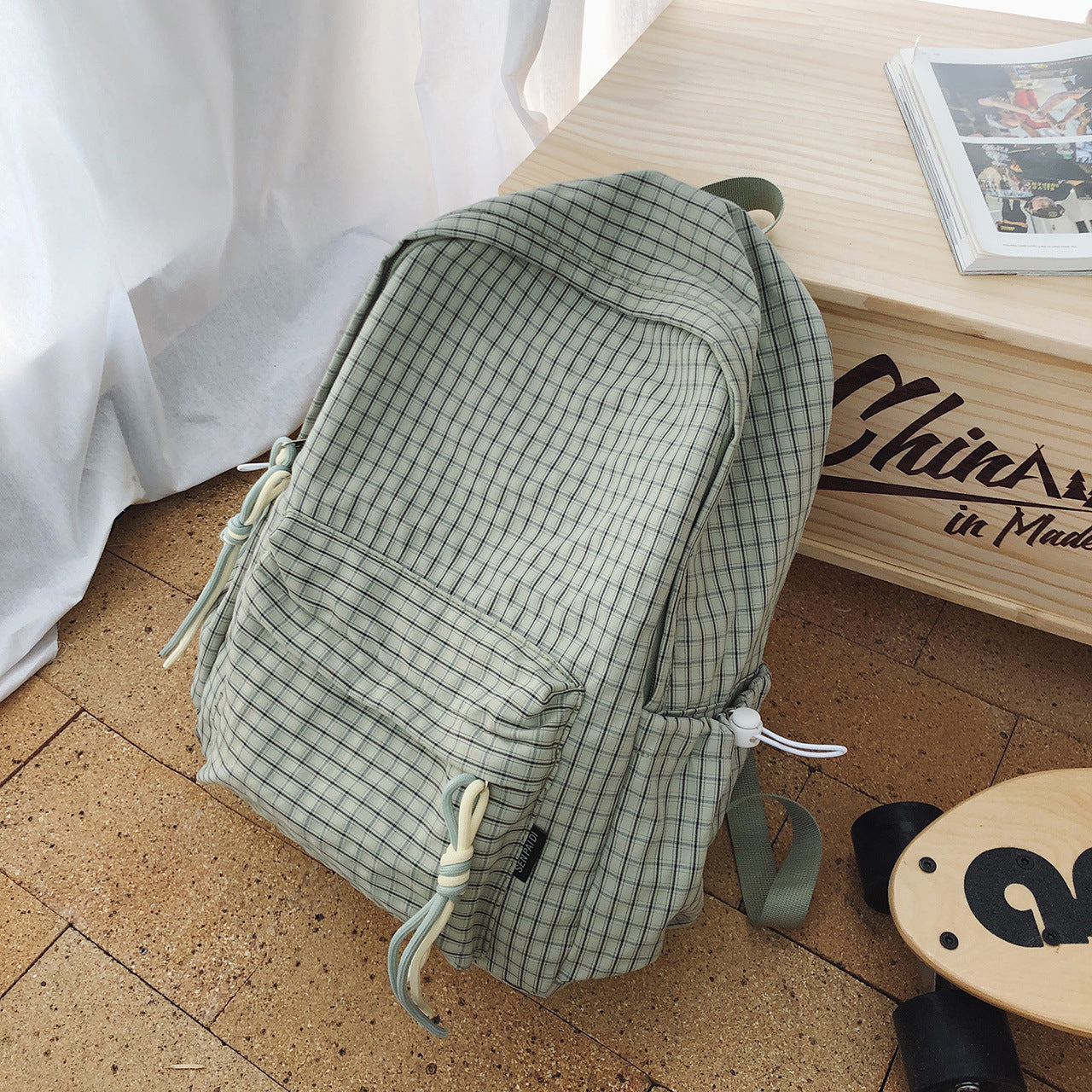 Gepunktetes Muster Canvas Rucksack