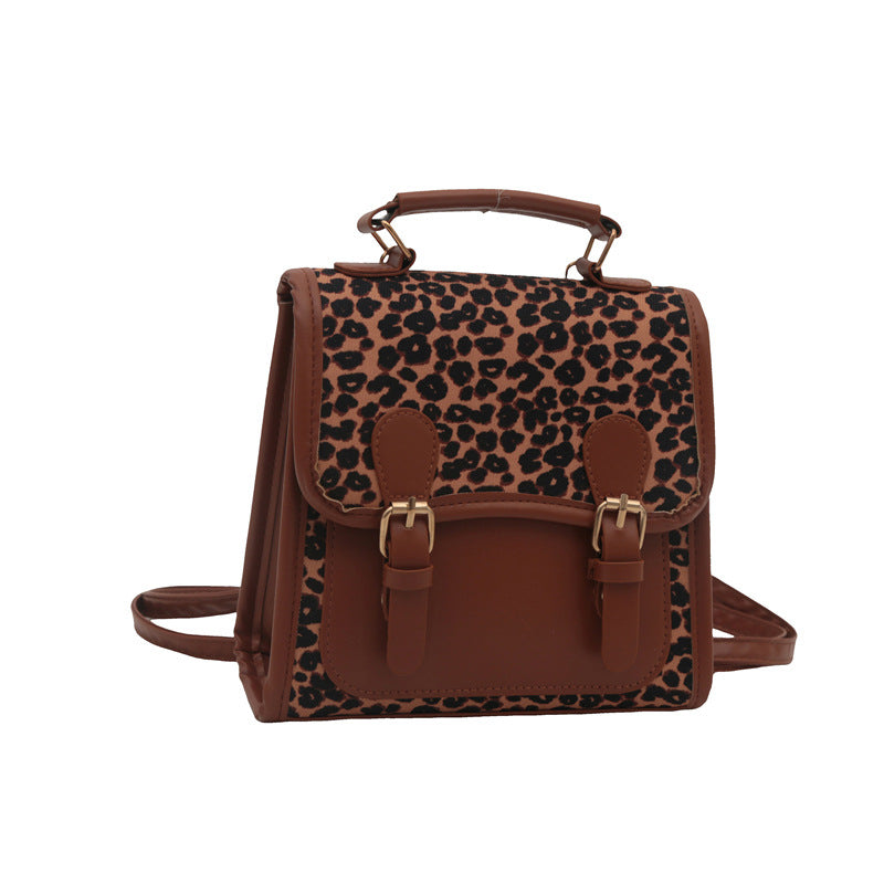Chic Leopardenmuster Satchel Umhängetasche Brehn
