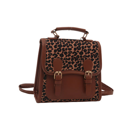 Chic Leopardenmuster Satchel Umhängetasche Brehn