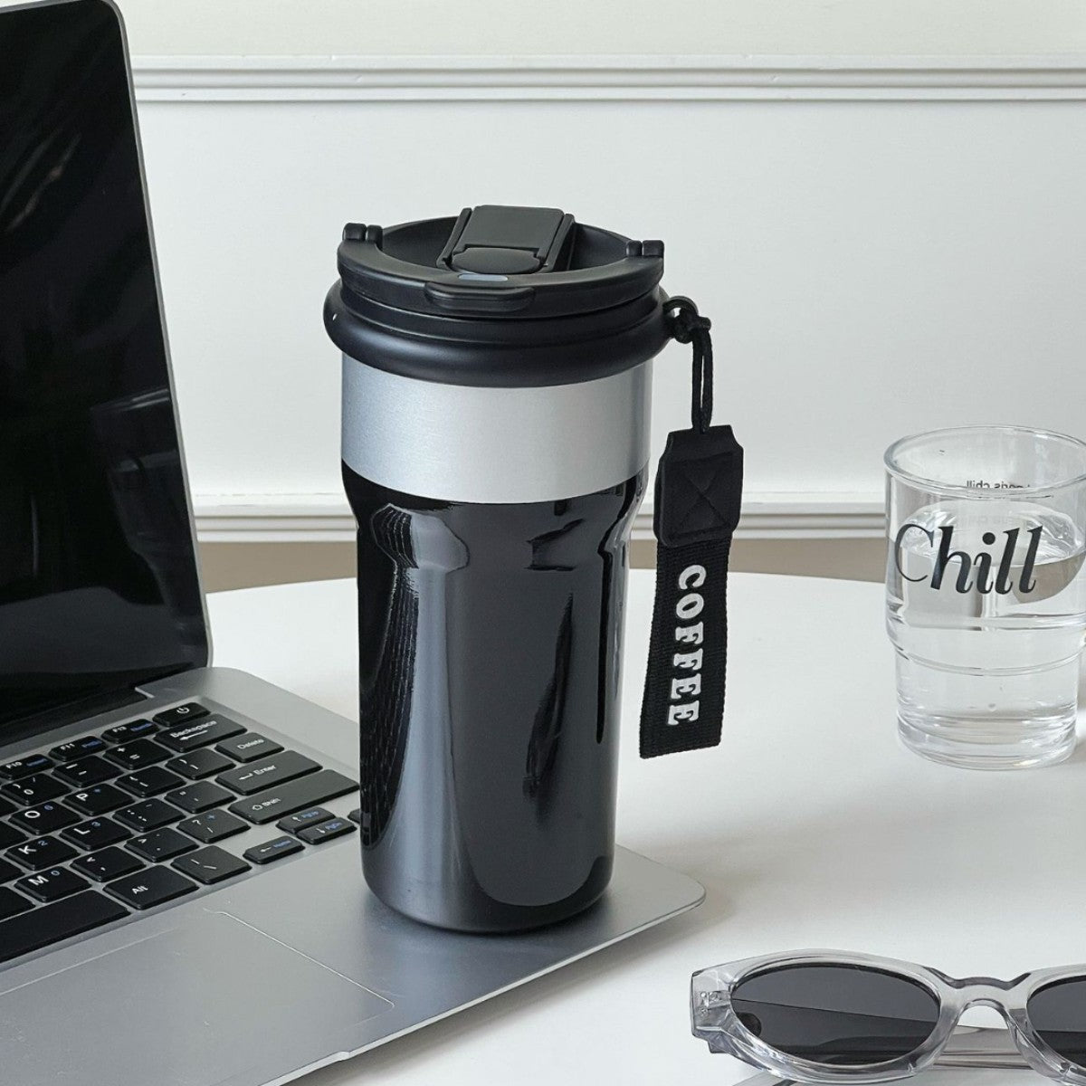 Damen Thermosbecher mit elegantem Goldrand Brehn