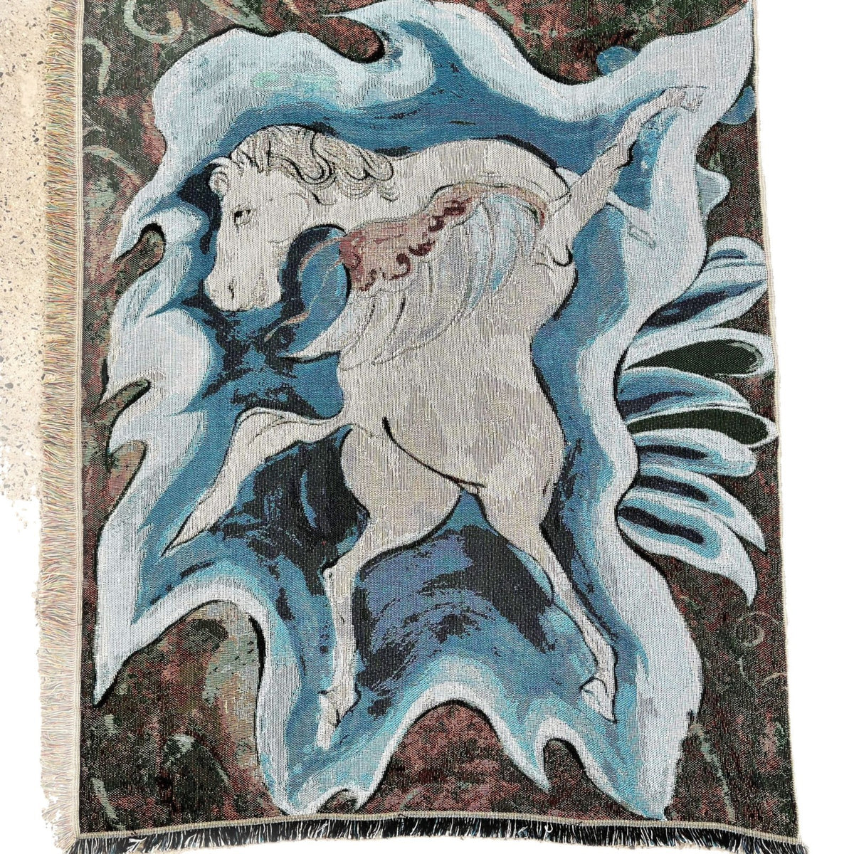 Künstlerische Einhorn-Themen Wandteppich Decke