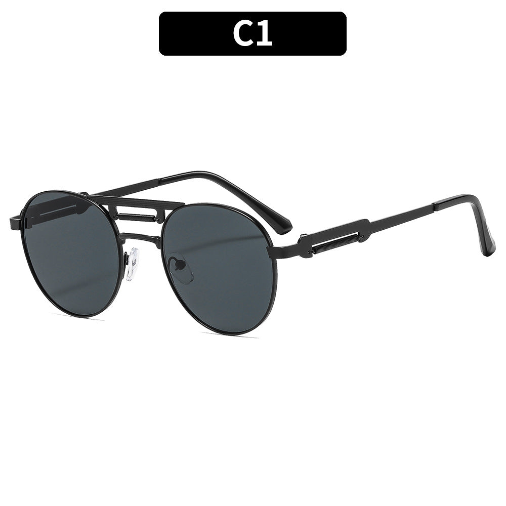 Vintage Aviator Shield Sonnenbrille Klassischer Look